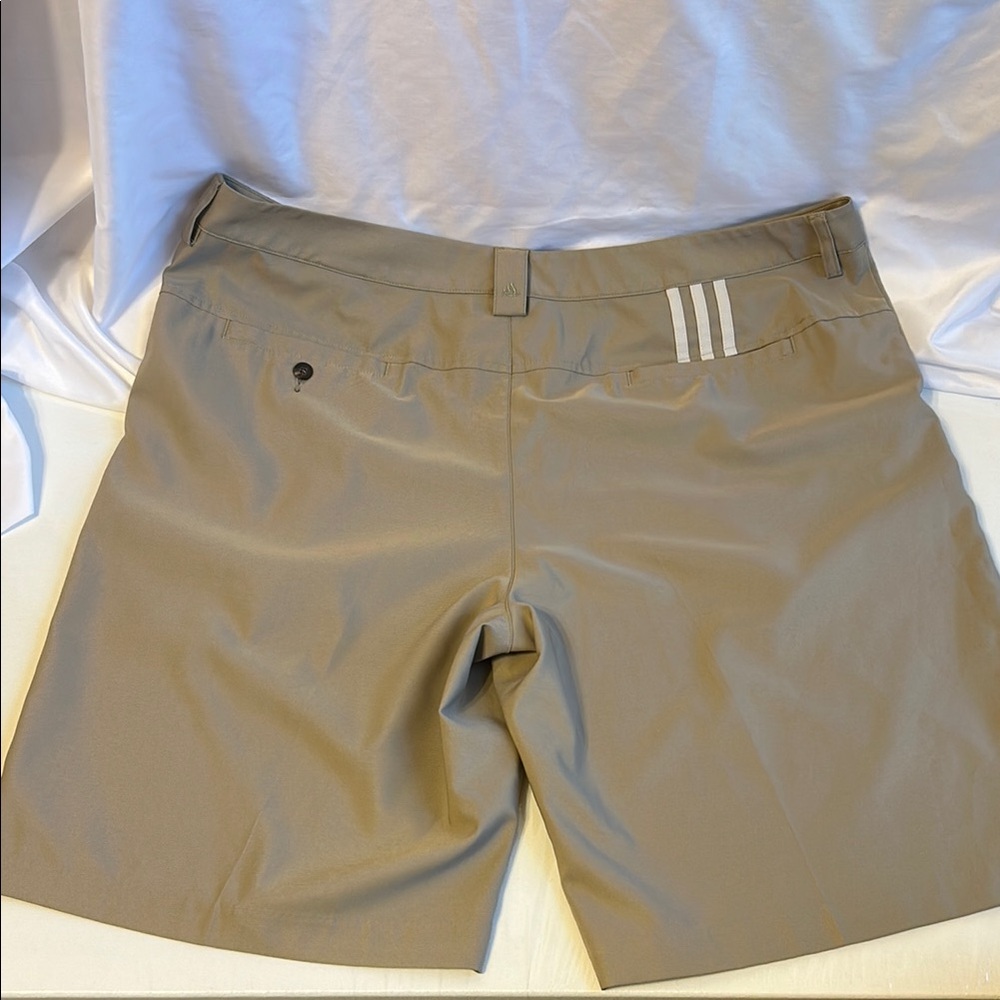 Adidas Climalite Performance Khaki Wicking Flat Front Shorts